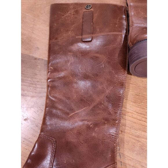 FRANCO SARTO BROWN LEATHER BECKY BOOT - Picture 8 of 10